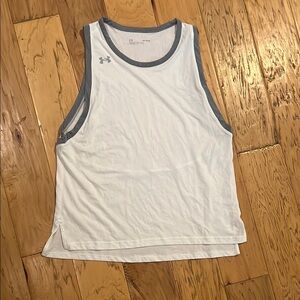 Under Armour White and Gray Tank Top